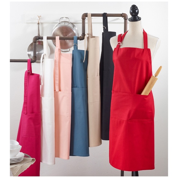 100% Cotton Denim Apron Full Length (CHOOSE COLOR), 28x35 - Picture 1 of 8